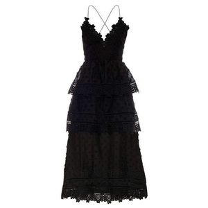 Self Portrait Ivy Coton Blend Lace Cocktail Dress